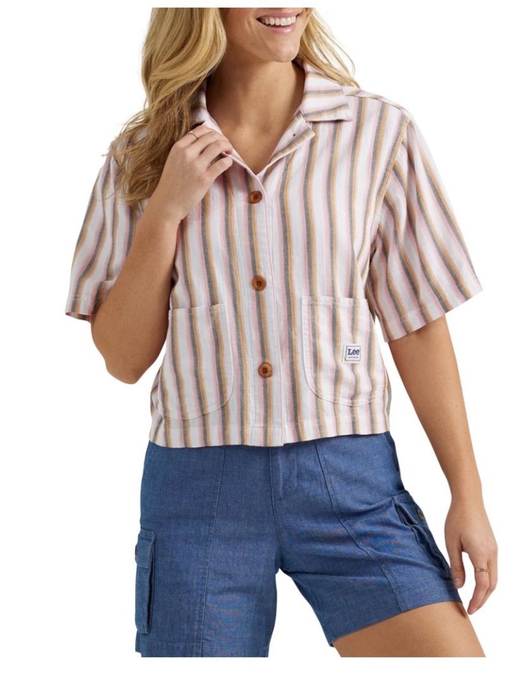 Women’s Lee Short Button Top